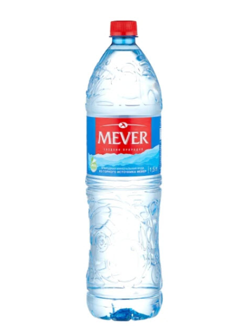 Вода Mever природная минеральная негазированная, 1.5л x 6 шт