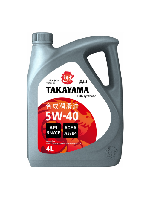 Масло моторное Takayama Sae 5W-40 синтетическое, 4л