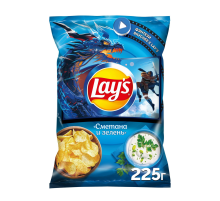 Чипсы Lay's Сметана и зелень, 225г