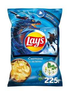 Чипсы Lay's Сметана и зелень, 225г