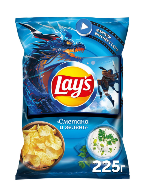 Чипсы Lay's Сметана и зелень, 225г