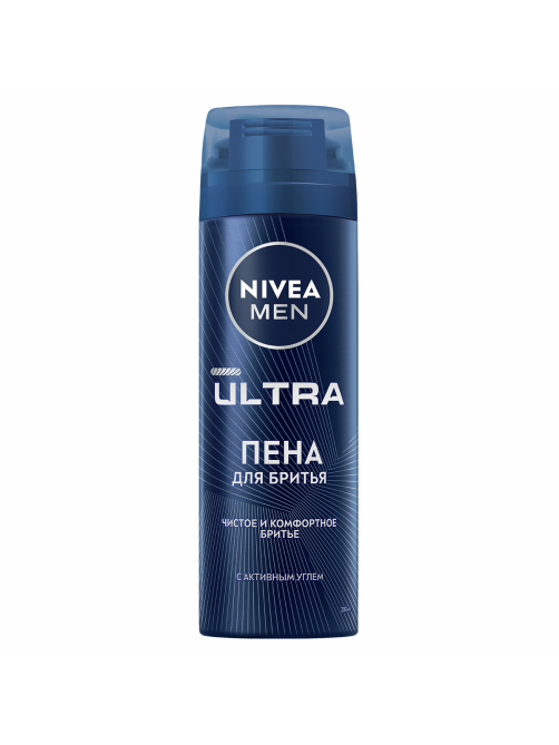 Пена для бритья Nivea Ultra с активным углем, 200мл