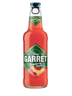 Пивной напиток Tony's Garret Hard малина-персик, 0.4л