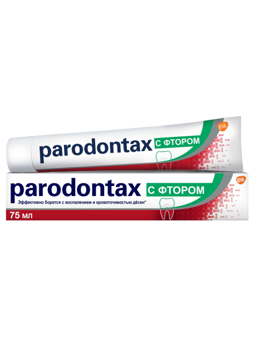 Зубная паста Parodontax от воспаления и кровоточивости десен с фтором, 75мл