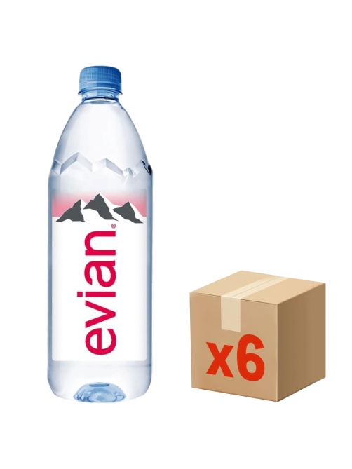 Вода Evian минеральная негазированная, 1л x 6 шт
