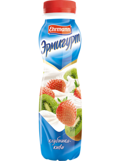 Йогурт питьевой Эрмигурт клубника и киви 1.2%, 290г
