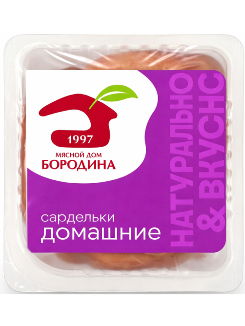 Сардельки Мясной дом Бородина Домашние вареные, 400г