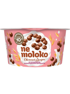 Десерт Nemoloko овсяный со злаковыми шоколадными шариками, 130г