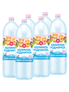 Вода детская Калинов Родничок питьевая с рождения, 2л х 6 шт