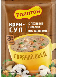 Крем-суп Роллтон с лесными грибами и сухариками, 21г