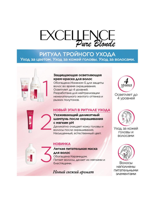 Крем-краска для волос L'Oreal Paris Excellence creme 01 Суперосветляющий русый натуральный, 200мл