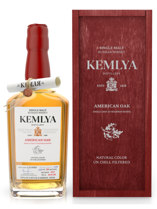 Виски Kemlya American Oak в подарочной упаковке, 0.7л