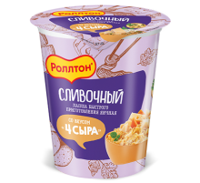 Лапша быстрого приготовления Роллтон сливочная 4 сыра, 70г
