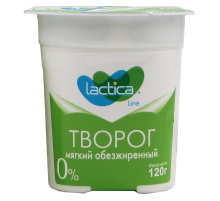 Творог мягкий Lactica 0%, 120г