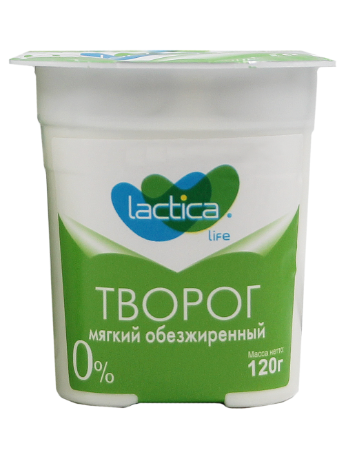 Творог мягкий Lactica 0%, 120г