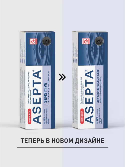 Зубная паста Асепта Plus Parodontal Sensitive, 75мл
