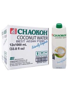 Вода кокосовая Chaokoh натуральная негазированная, 1л x 12 шт