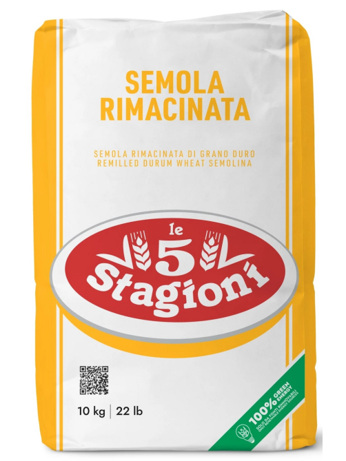 Мука Le 5 Stagioni Semola Rimacinata пшеничная общего назначения, 10кг