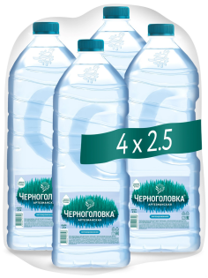 Вода Черноголовка питьевая негазированная, 2.5л x 4 шт