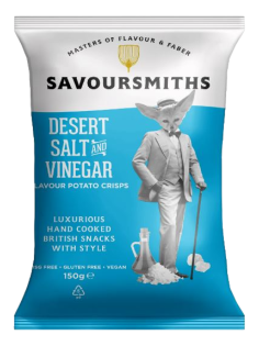 Чипсы Savoursmiths Соль пустыни и уксус, 150г
