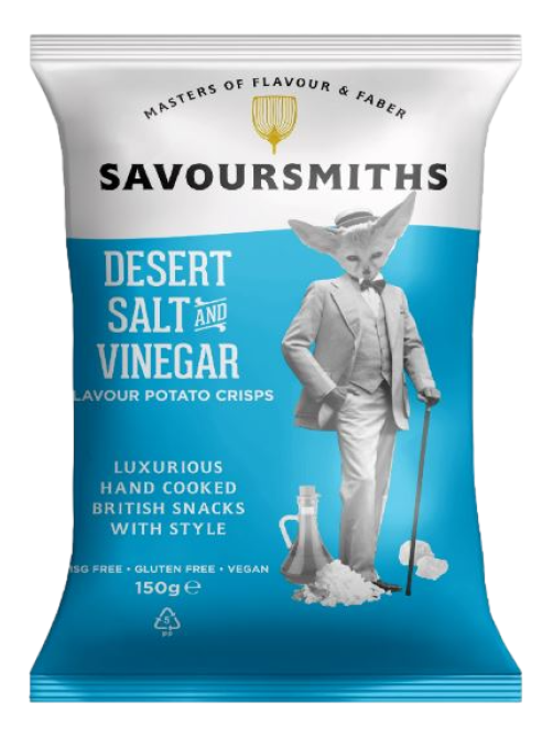 Чипсы Savoursmiths Соль пустыни и уксус, 150г