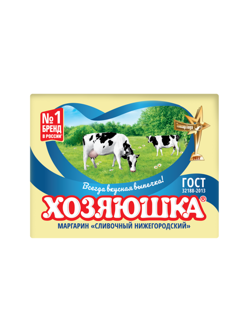 Маргарин Хозяюшка Сливочный Нижегородский ГОСТ 60%, 200г