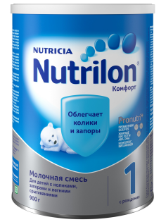 Смесь молочная детская Nutrilon 1 Комфорт с рождения, 900г