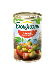 Оливки Бондюэль с анчоусом, 314мл