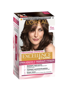 Крем-краска для волос L'Oreal Paris Excellence creme 4.00 Каштановый, 268мл