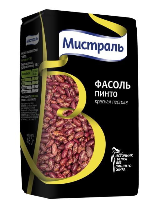 Фасоль Мистраль красная пестрая Пинто, 450г