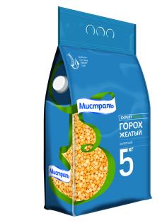 Горох Мистраль желтый колотый, 5кг