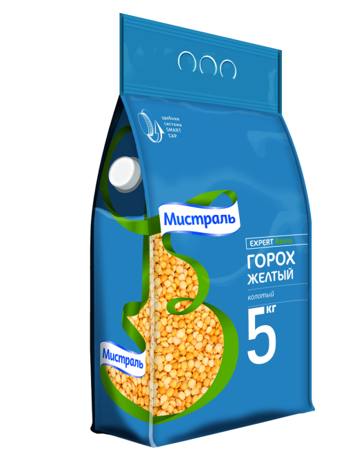 Горох Мистраль желтый колотый, 5кг