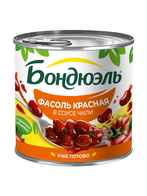 Фасоль красная Бондюэль в соусе чили, 400г