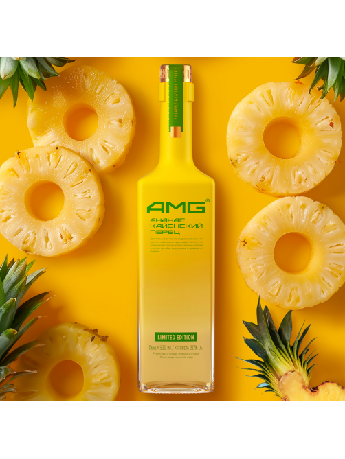 Настойка AMG ананас и кайенский перец полусладкая, 0.5л