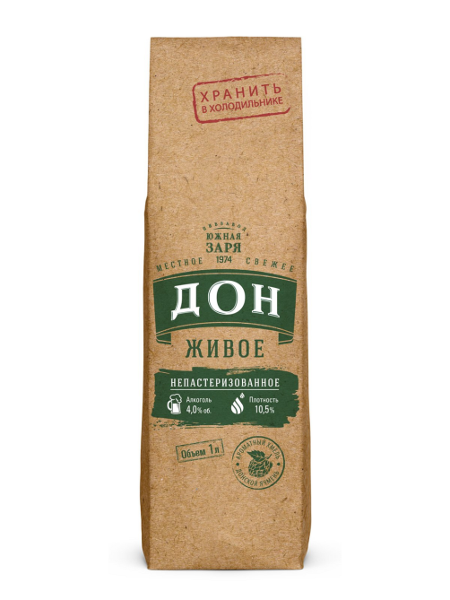 Пиво Дон Живое светлое, 1л