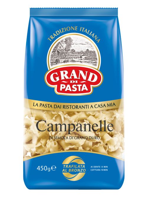 Макароны фигурные Grand di Pasta Campanelle высший сорт, 450г