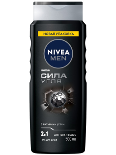 Гель для душа Nivea Men Сила угля, 500мл