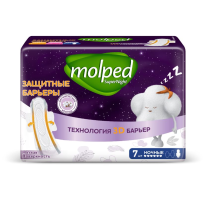 Прокладки Molped Supernight ночные барьер, 7шт