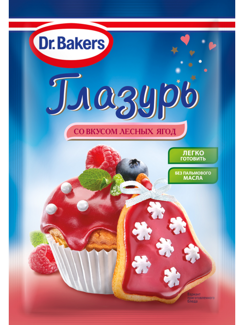 Глазурь Dr.Bakers со вкусом лесных ягод, 90г