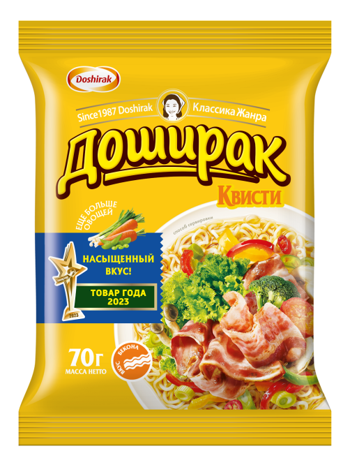 Лапша быстрого приготовления Доширак Квисти со вкусом бекона, 70г