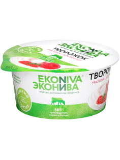 Творожок Эконива с малиной и земляникой 5%, 125г