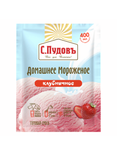 Смесь сухая С.Пудовъ мороженое домашнее клубника, 70г