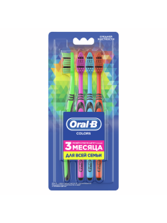 Зубная щетка Oral-B Colors средняя, 4шт