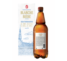 Пивной напиток Blanche Biere пшеничное белое светлое, 1л