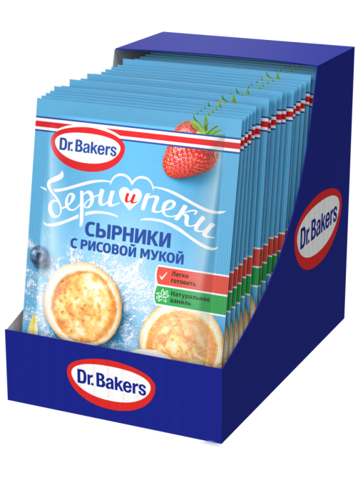 Смесь для выпечки Dr.Bakers Сырники с рисовой мукой Бери и пеки, 44г