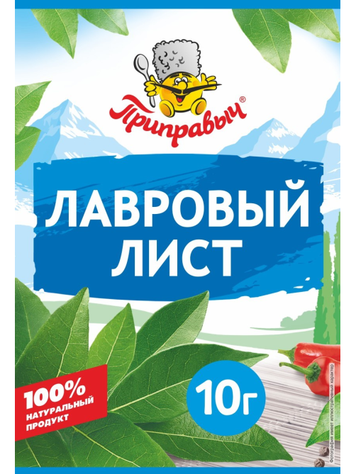 Лист лавровый Приправыч сухой, 10г