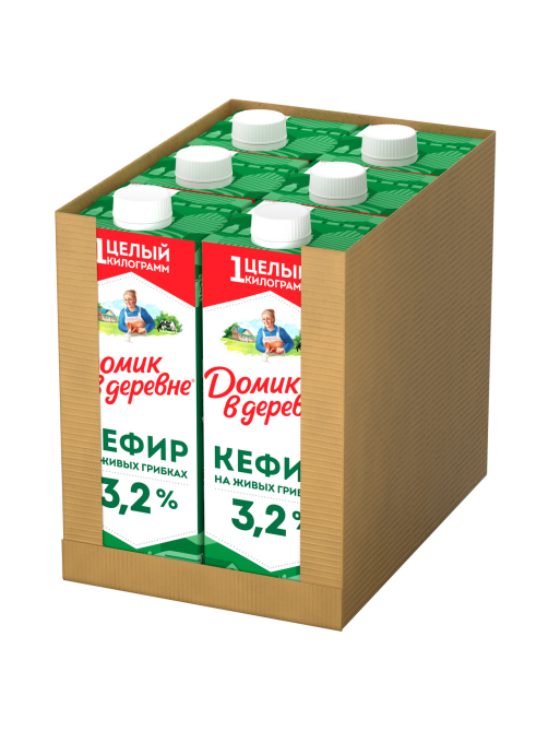 Кефир Домик в деревне 3.2%, 1кг
