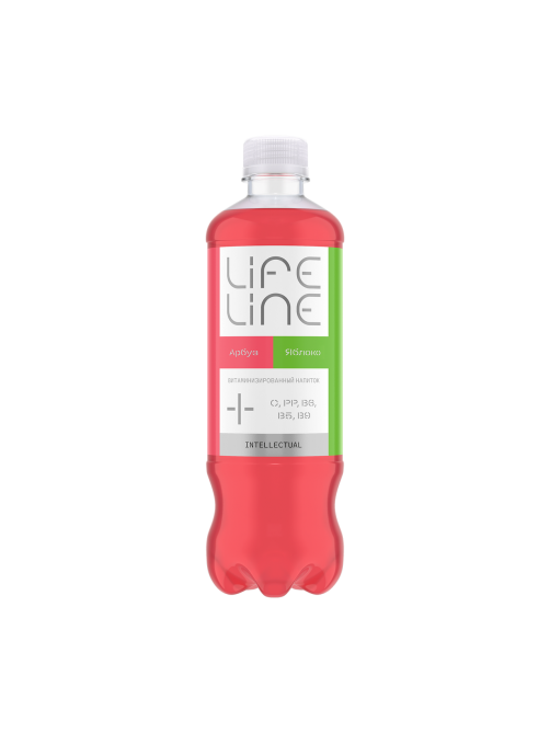 Напиток витаминизированный Lifeline Intellectual со вкусом арбуза и яблока негазированный, 500мл x 12 шт