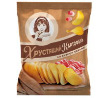 Чипсы Хрустящий картофель в ломтиках Бекон, 160г