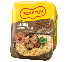 Лапша быстрого приготовления Роллтон с белыми грибами, 90г